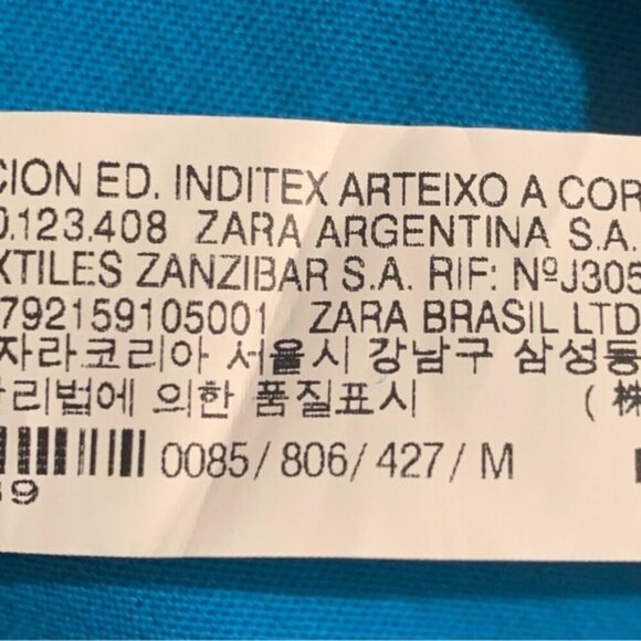 NWT Zara Blue Puff Sleeve Mini Dress - Picture 8 of 9